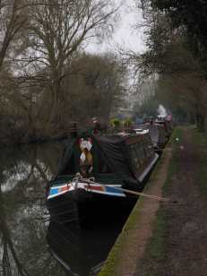 Moored-up-for-winter,-Bulbourne